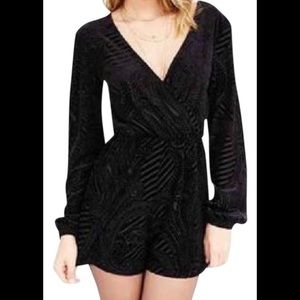 Urban Outfitters Velvet Romper